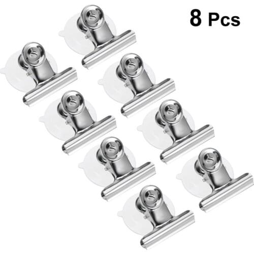 8pcs Suction Cup Clip Heavy Duty Clamp Large Suction Cup Advertising Display Pop Signs Clamp Holder Stainless Steel Clips Window