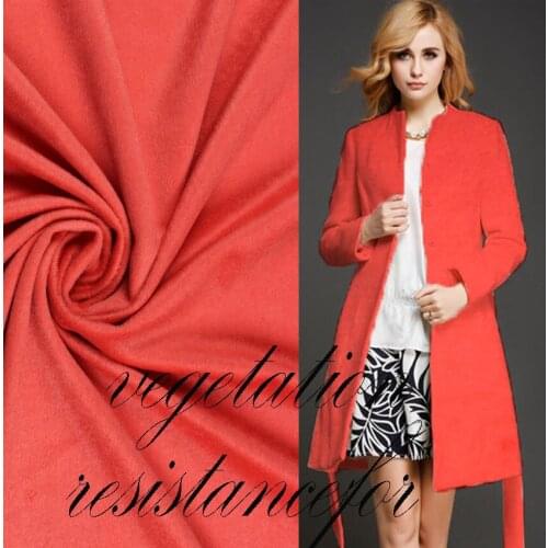 Thin section of orange cashmere fabric autumn and winter special coats wool fabric clothing wool cashmere fabric wool cloth