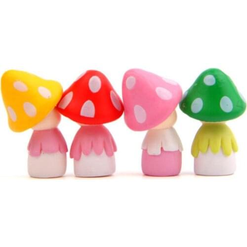 Zakka Mushroom Figurine Cactus Ornament DIY Material Moss Terrarium Decor Micro Landscape Accessories LX7056