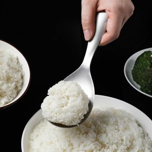 304 Stainless Steel Rice Spoon Large Split Meal Spoon Household Non-Stick Long Handle Rice Spoon Shovel