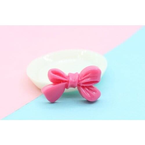 5pcs Cute Resin bow Charms For Slime Filler DIY Cake Ornament Phone Decoration Resin Charms Lizun Slime Supplies Toys