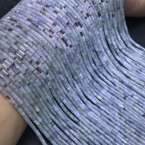 One strand labradorite pillar 2*4mm for DIY jewelry making loose beads FPPJ wholesale beads nature gemstone