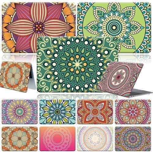 Laptop Case for Apple MacBook Air 13/11 Inch/MacBook Pro 13/15/16 Inch/Macbook 12 Mandala Flower Plastic Hard Shell Cover Case