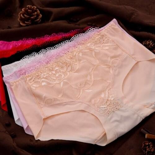 Hot sale 2016 New Sexy Lace Women Panties Ladys Underwear Briefs Plus Size 5 Piece free shipping