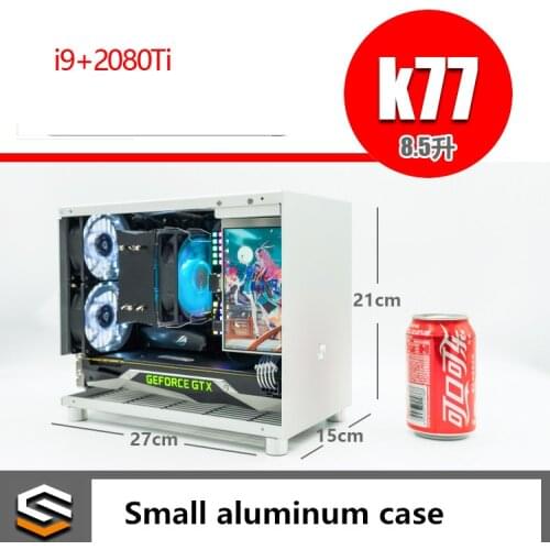 K77 / i5 i9 / 2060 2080Ti all aluminum ITX A4 small chassis gaming computer host