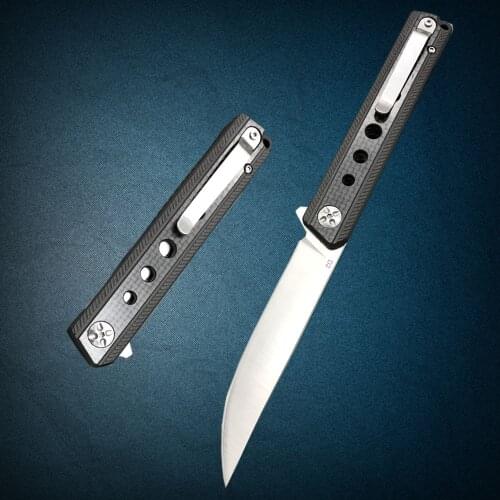 Kwinkin 3.8“ D2 steel folding knife G10 handle outdoor camping survival hunting EDC tactical pocket defense knife