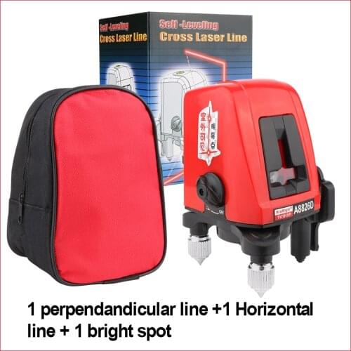 A8826D Red Nivel Laser Level 2 Line 1 Dot Mini Portable 360 Self-leveling Cross Line Lazer Construction Tools