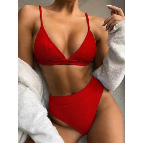 Summer New Bikini Set Bathing Suit Women Sexy Beach Swimsuit Fashion Patchwork Printed Swimming Suit for Women High Waist Drop