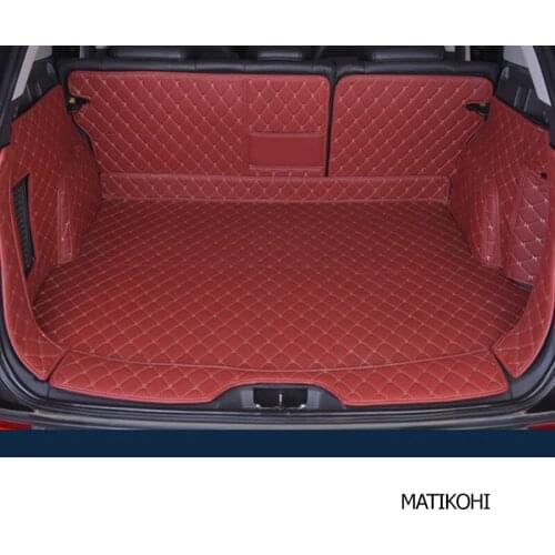 MATIKOHI leather car trunk mats for Subaru XV 2012-2017 2019-2021 years cargo liner accessories interior boot