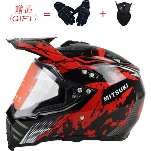 The New Off-road Helmet Motorcycle Racing Helmet Road Off-road Dual-use Helmet Four Seasons Rally Helmet Full Face Helmet