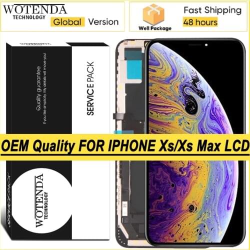 Original OEM Display For iPhone Xs Max LCD Touch Screen Digitizer Assembly Repair Parts with Service Pack