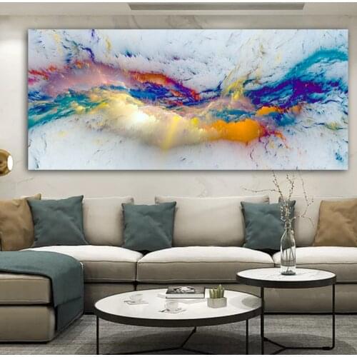 DDHH Colorful Clouds Abstract Oil Painting Think Independe Wall Picture For Living Room Canvas Modern Art Poster And Print