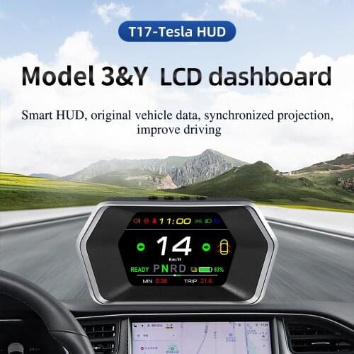 For Tesla Model 3 Model Y HUD Head-Up Display Overspeed Alarm Projector Battery Safety Driving Alarm System for Tesla