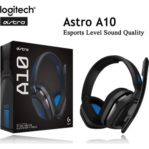 New Logitech Astro A10 Wired Headset Esports Headphoes 7.1 Virtual surround sound with MIC Gaming Earphone for PS4 and PC CSGO