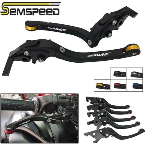 SEMSPEED For KM 690 DUK/DUKER/SMC/SMC R/SM/ENDURO R Motorcycle CNC Adjustable Foldable Brake Clutch Levers Handle Grips Ends