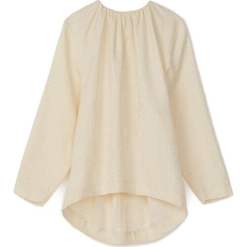 Women Shirt 2020 Summer and Summer Shirt Womens Pullover Long Sleeve Round Neck Straight Shirt