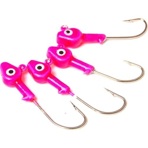 20PCS soft lure Painted Jig Heads Fishing Hooks Lures Bait Choose Size 3.5g 7g