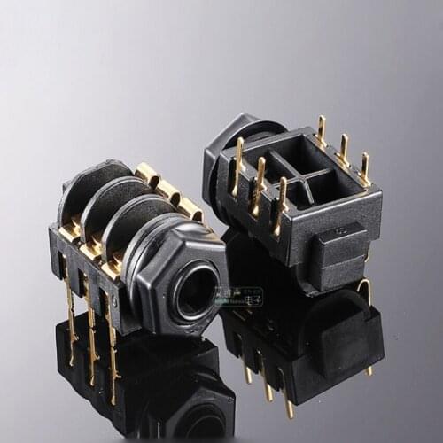 5PCS/Lot NMJ6HFD2-AU 6.35mm Audio Female Socket/Jack Connector Gold-Plated For NEUTRIK earphone AMP