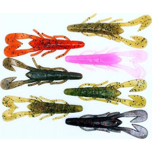 8pcs/Lot Missile Baits Craw Creature Bait 9cm/5.7g Super Speed Craw Flipping Jig Trailer Soft Baits Isca Artificial Bass Lure