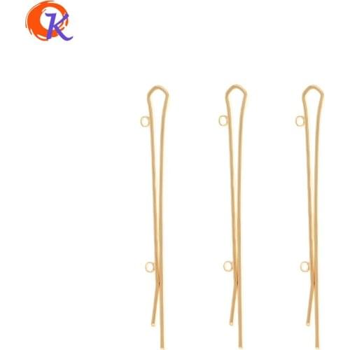 Cordial Design 50Pcs 6*56MM Jewelry Accessories/Hand Made/Pin Shape/Genuine Gold Plating/Connectors For Brooch/DIY Making