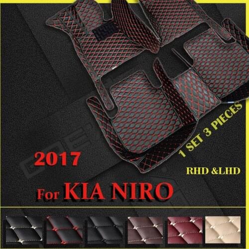 Leather Car floor mats for KIA Niro 2017 Custom auto foot Pads automobile carpet cover