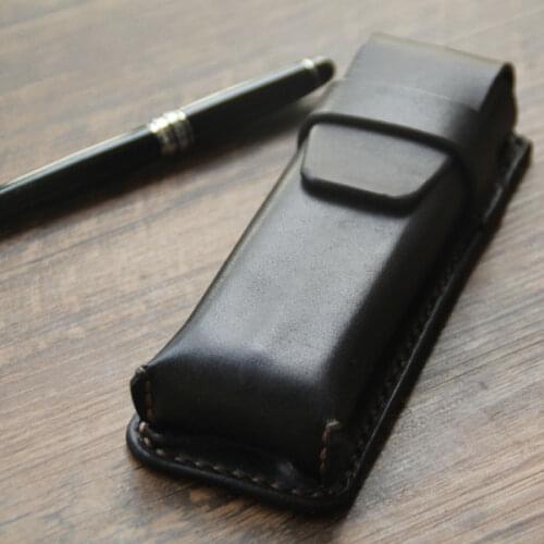 EXKSHEN Handmade Genuine Leather Pen Bag Cowhide Pencil Bag Vintage Retro Style Accessories For Travel Free shipping 1282C