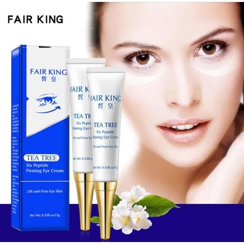 FAIR KING Tea Tree Six Peptide Eye Serum Anti-Wrinkle Snail Remover Dark Circles Eye Cream Against Puffiness Anti