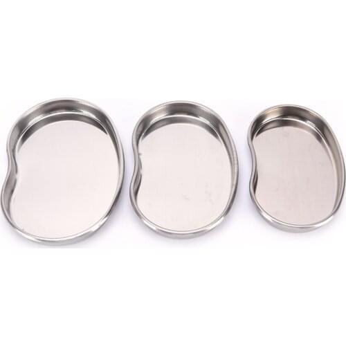 Surgical Medical Dental Instruments Bending Tray S M L Stainless Steel Disinfection Plate For Eyebrow Lip Tattoo Sterilization