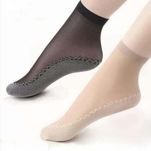 Cotton Casual Low Cut Jacquard Socks Women Sock For Lady Girl Non Slip Sole Massage Wicking Slip-resistant Autumn Winter Sock