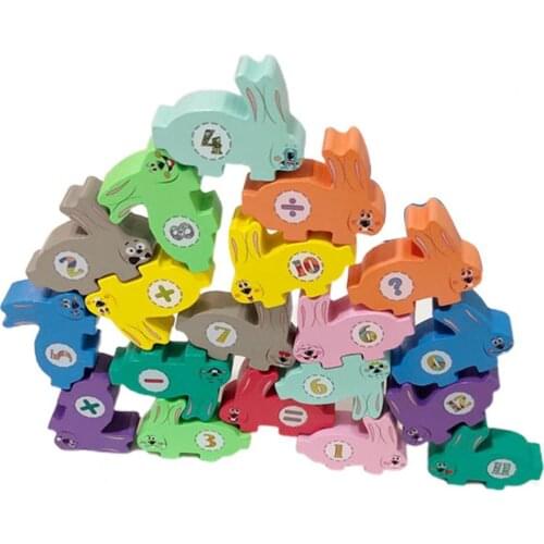 Rabbit Building Block Balance Game Stacking High Wooden Kid Intelligence Toys