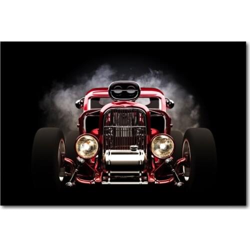 Hot Rod Rods Custom Race Racing Car Wall Art Posters and Prints Canvas Art DIY Framed Paintings For Room Decor