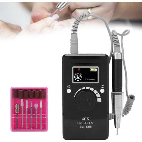 40000RPM Portable Manicure Pedicure Nail Drill Kit Electric Nail Drill Machine Nail Polishing Shape Tools Nail Art Grinding Tool