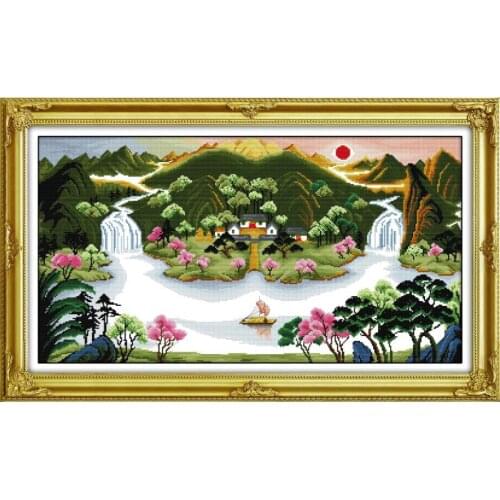 Joy Sunday Treasures Fill The Home Patterns Counted Cross Stitch Kits11CT 14CT DIY Cross Stitch Kit Embroidery Needlework Sets