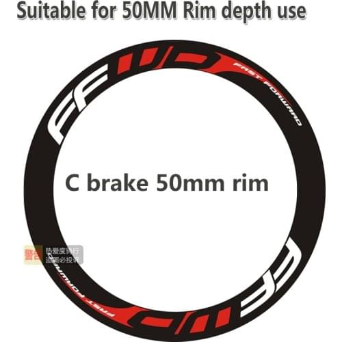 FFWD Wheel Stickers Suitable for 50mm Rim Depth Decals Fast Forward Road Bike Bicycle Cycling Decals