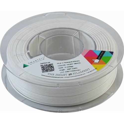 SMARTFIL PLA, 1.75mm, IVORY WHITE, 330g Smart Materials 3D printing filament