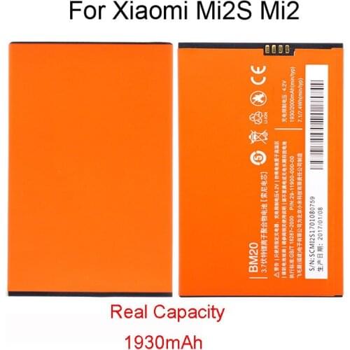 Original BM20 Battery For Xiaomi Mi2S Mi2 M2 Mobile Phone Replacement Batteries 2000mAh High Quality Li-ion Battery