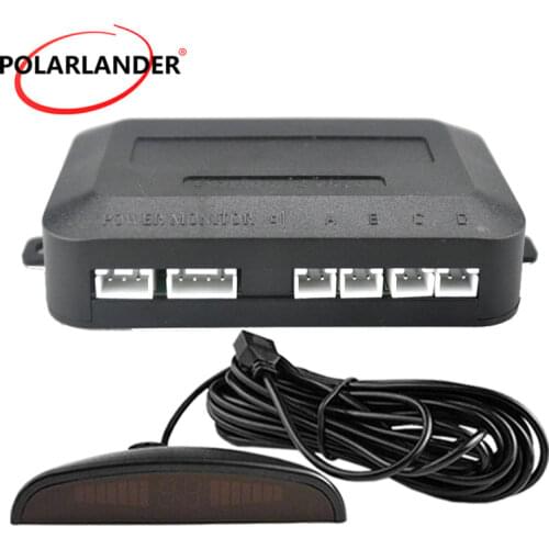 Parktronic 12V Car Back-up Parking Sensors 4 Sensors Main Box Radar Accessory for Car Parking System High-quality in Black