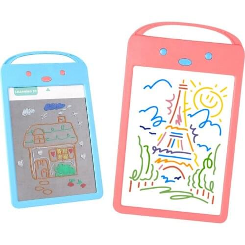 Fun LEDs Kids Drawing Board Kids Writing Board Child Glowing LCD E-Drawing Tablet Doodle Drawing Board with music function