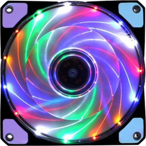 POHIKS 1pc LED Luminous 120mm RGB Fan Cooling Silent PC Computer CPU Fans Cooler Radiators With 33 Lights