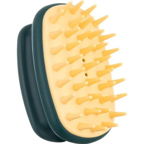 3 Colors Handheld Silicone Massage Comb Scalp Shampoo Massage Brush Comb Mini Head Meridian Massager Hair Cleaning Comb Dropship