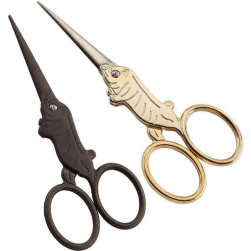 Manual DIY Tools Chinese Zodiac Pig Shape Vintage Tailor Scissors Stainless Steel Unique Modeling Fabric Scissors Craft Scissors