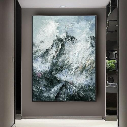 Handmade modern abstract landscape painting on canvas wall art picture for living room, home decoration painting oil painting