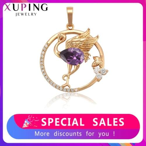 Xuping Fashion Pendant Animal Shaped New Design Colorful For Women Jewelry Gold Color Plated for Women Fashion Gift 35751
