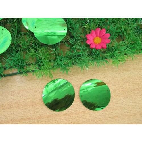 Green 200pcs PVC bulk sequins, 50mm sequins, costumes and other DIY wedding accessories, flash sequins 010001023
