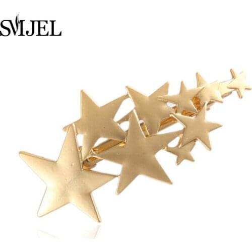 SMJEL Fashion Star Hair Clip Women Hair Accessories Boho Bobby Pin For Girls Gift Hairpin Head Jewelry Hair Ornament