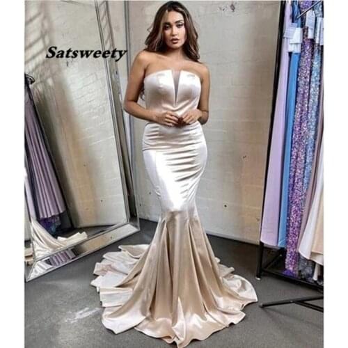 Вечерние платья Long Mermaid Evening Dresses 2021 Vestidos Formales Sweetheart Robe De Soiree Vestido De Fiesta De Boda