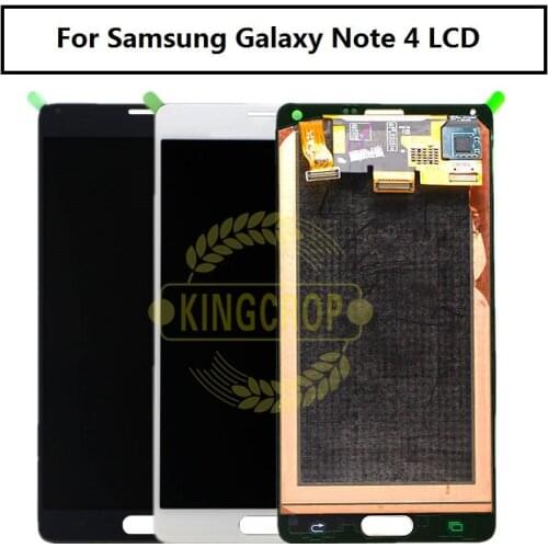 Super AMOLED LCD for Samsung Galaxy Note 4 N910 N910A N910F Note4 LCDS Display Touch Screen Digitizer Assembly Free Sticker