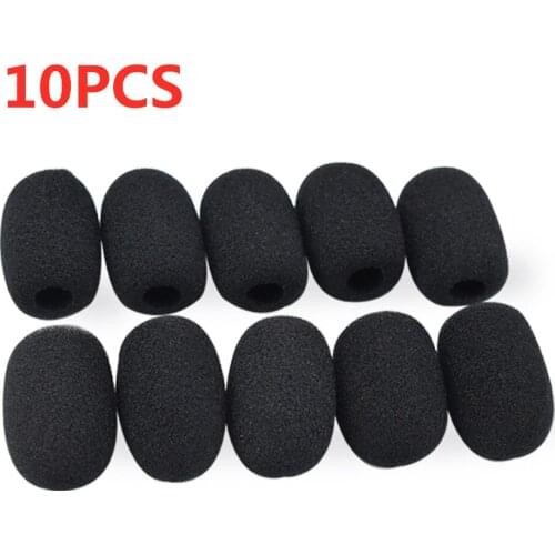 10pcs Headset Replacement Foam Microphone Cover Telephone Headset Mic Cover Microphone Windscreen Windshied Headset Foam 40*10mm