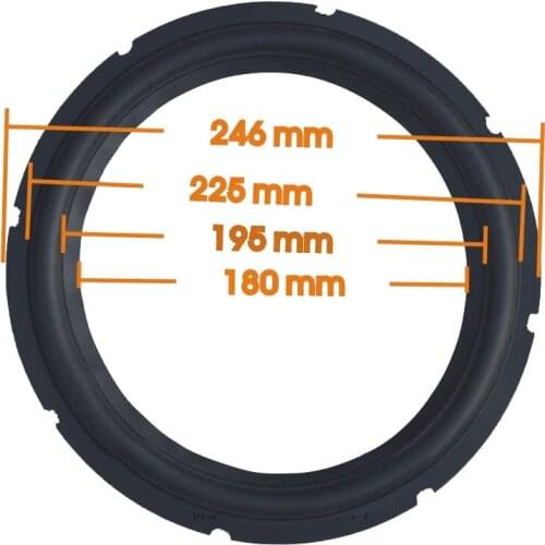 10pcs High Quality 10 inch Woofer Speaker Rubber Side To Repairing PartsBass (180mm/195mm/225mm/246mm)