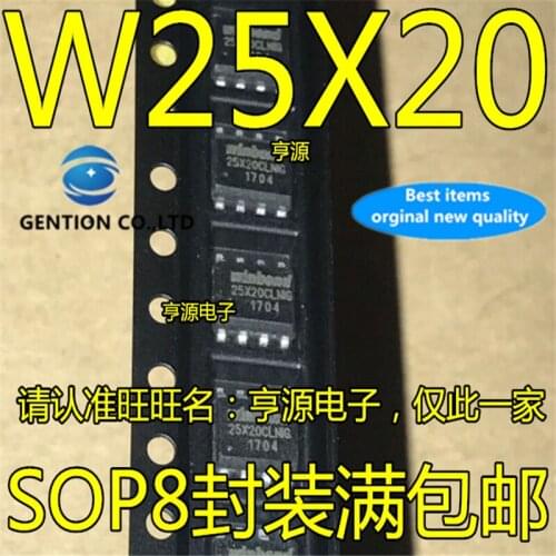 20Pcs W25X20CLNIG 25X20CLNIG 25X20CLN1G SOP80 in stock 100% new and original